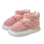 Women's Ankle Wrap Cotton Slippers - Thick Sole & Non-Slip