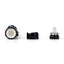 6PCS Mini Waterproof LED Flashlight Set - Zoomable Torch