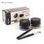 Music Flower 2 in 1 Coffee + Black Gel Eyeliner Make Up Waterproof Eye Liner Cosmetics Set Eyeliner Pens Makeup Brushes Set - Korvel
