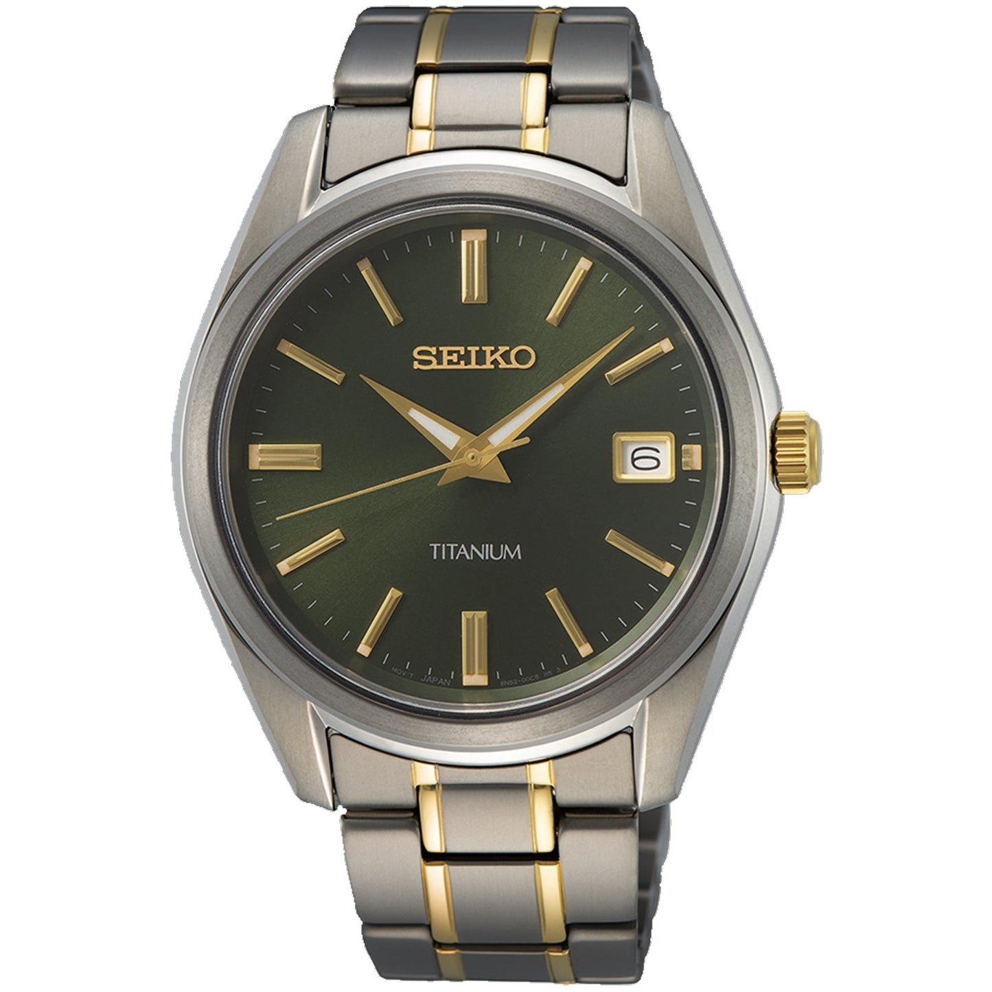 Seiko Men's Essentials Watch - Premium Titanium & Green Dial