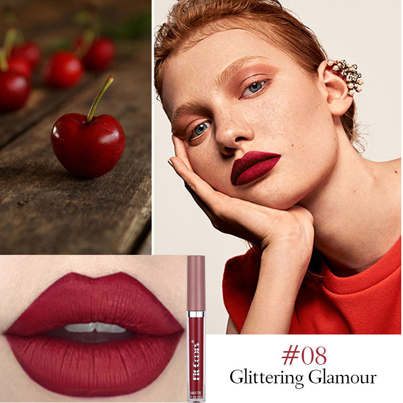 Fit Colors Matte Non Stick Cup Lip Gloss Fog Face Velvet Thin Tube Liquid Lipstick - Korvel
