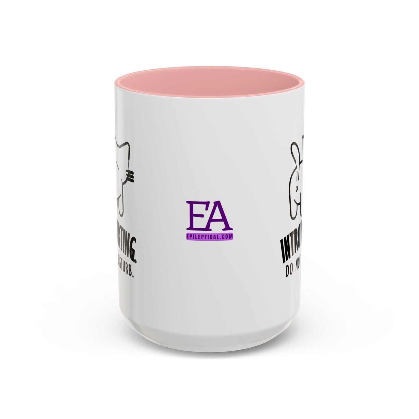 Introvertido. No molestar. Taza de café de gato en dos tonos