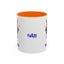 Taza de café de acento vibrante