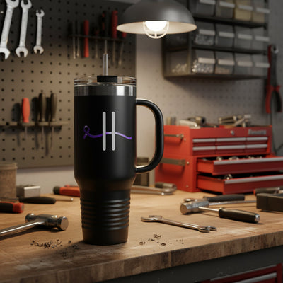 Pause | Mug de voyage isolé de 40 oz – Sensibilisation subtile à l'épilepsie