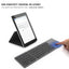 Mini wireless three-fold Bluetooth keyboard Bluetooth wireless folding with touch panel BO33 rechargeable keyboard - Korvel