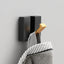 Folding Towel Hanger 2ways Installation Wall Hooks Coat Clothes Holder for Bathroom Kitchen Bedroom Hallway, Black Gold - Korvel