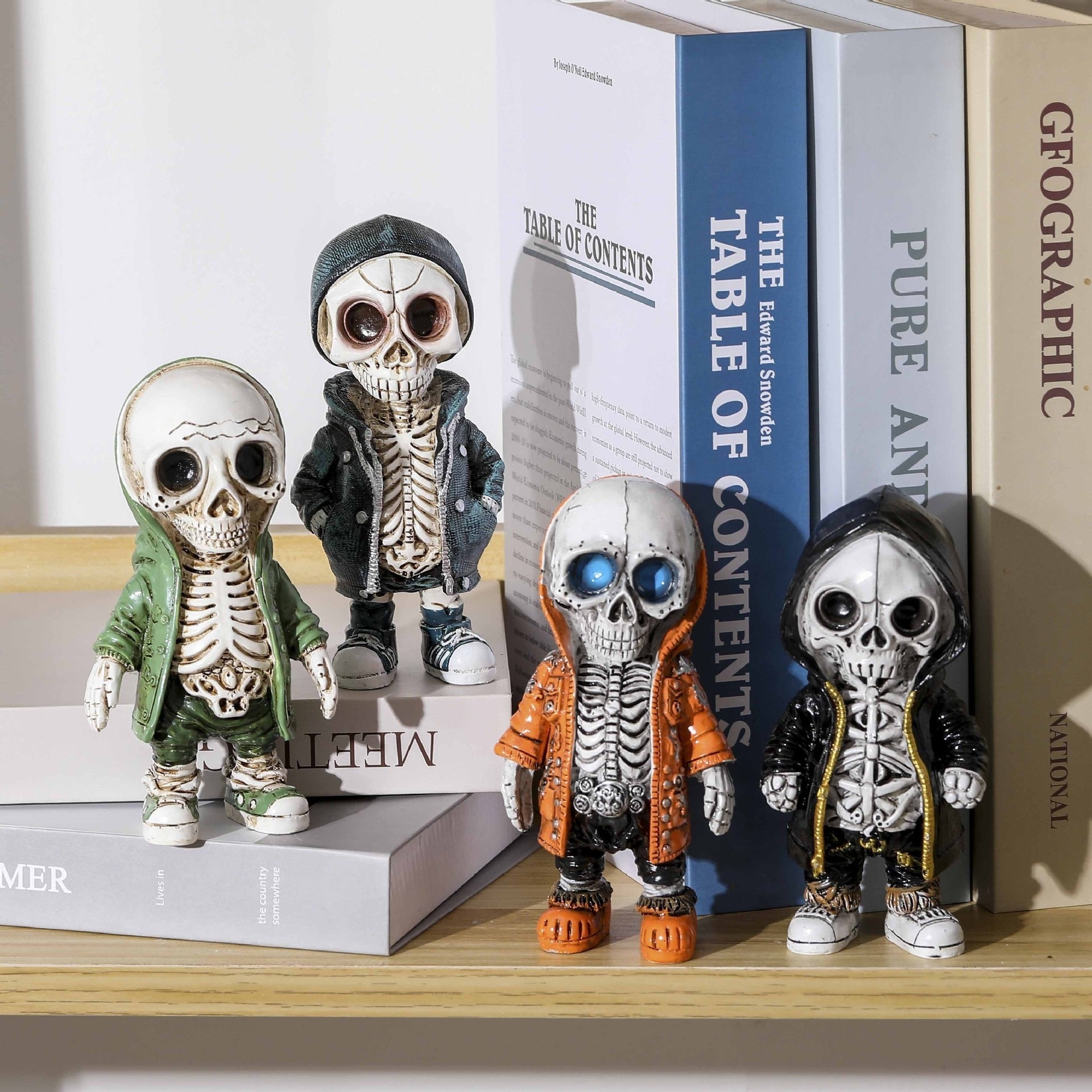 Halloween Decoration Skeleton Doll Resin Craft Decoration Home Bookshelf Art Creative Decoration - Korvel