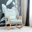 Premium Upholstered Rocking Chair with Lumbar Pillow