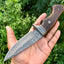 Exquisite Damascus Steel Hunting Knife - Artisan Crafted - Korvel