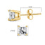 Boucles d'oreilles en diamant certifiées AGS en or jaune 14k 1/4 Cttw