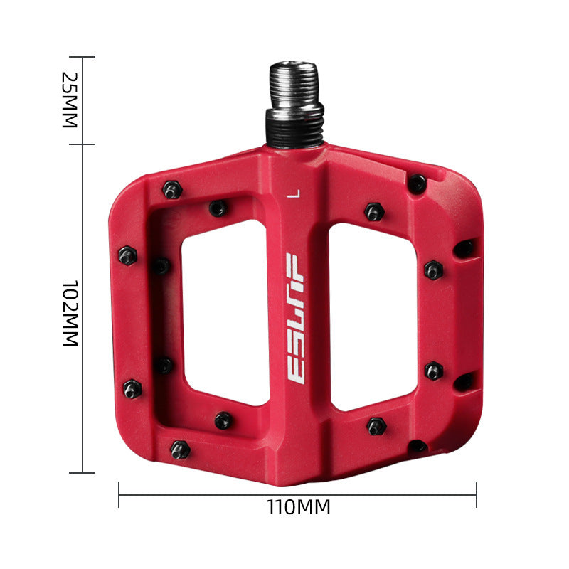 Bicycle Pedal Riding Accessories Nylon Dead Fly Bearing Pedal Non-Slip Mountain Pedal - Korvel