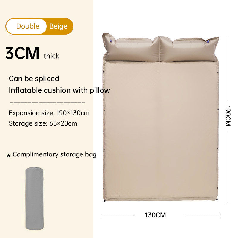 Product camouflage Can Be Spliced Self Inflating Cushion Air Mattress Camping Mat With Pillow - Korvel