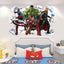 Marvel League of Legends Captain America Iron Man Batman Hulk Boy Bedroom Living Room Decoration Self Adhesive Wall - Korvel