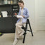 3 Step Ladder Aluminum Light Folding Step Bench Wide Non slip Pedal 300 lb Capacity Home Office Portable Ladder black - Korvel