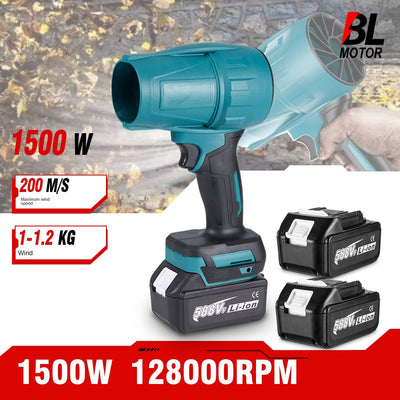 Brushless turbocharged storm blower and snow blower compatible with Makita battery 18V high power - Korvel
