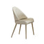 Dining Chair with PU Leather Beige color metal legs (Set of 2)（Foam + Beige + Meta） - Korvel