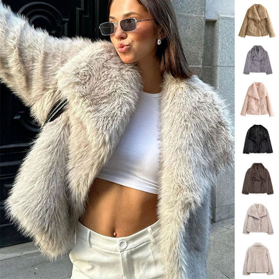 Winter Plush Coat - Stylish Warm Thicken Fluffy Jacket