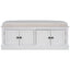 TREXM Storage Bench with Adjustable Doors and Padded Shoe Stand