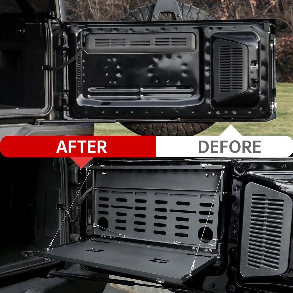 Tailgate Table & MOLLE Panel For Ford Bronco(2021-2024) - 2-Tier Camping Rack - Korvel