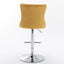 Taburetes de Bar Ajustables Modernos con Base de Cromo - Set de 2