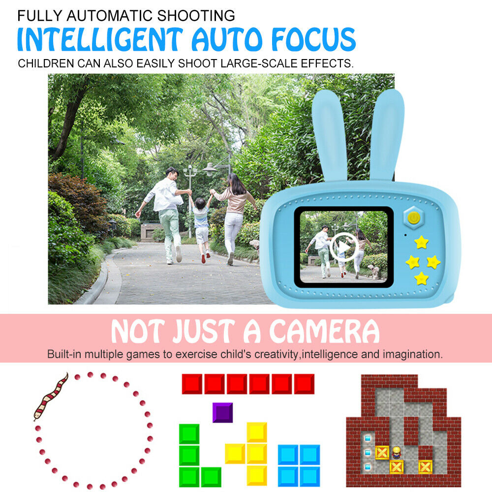 Children Take Photo Camera Full HD 1080P Portable Digital Video Camera 2 Inch LCD Screen Display Children ForKid Learning Study - Korvel