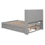 Full Size Platform Bed with Storage Headboard and Charging Station