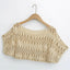 Fashionable and Sexy  Style Women's Round Neck Crochet Top with Loose Fit - Korvel