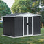 GO 47.2" Large Wooden Dog House Outdoor, Outdoor & Indoor Dog Crate, Cabin Style, With Porch, 2 Doors - Korvel