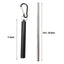 1 Set Reusable Telescopic Straw Set Portable Stainless Steel Easy To Clean Straw With Carry Case - Korvel