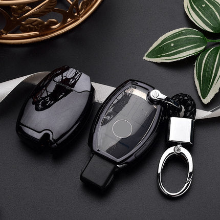 Hight quality PC+TPU key case cover Key case protective shell holder for Mercedes benz A B R G Class GLK GLA w204 W251 W463 W176 - Korvel