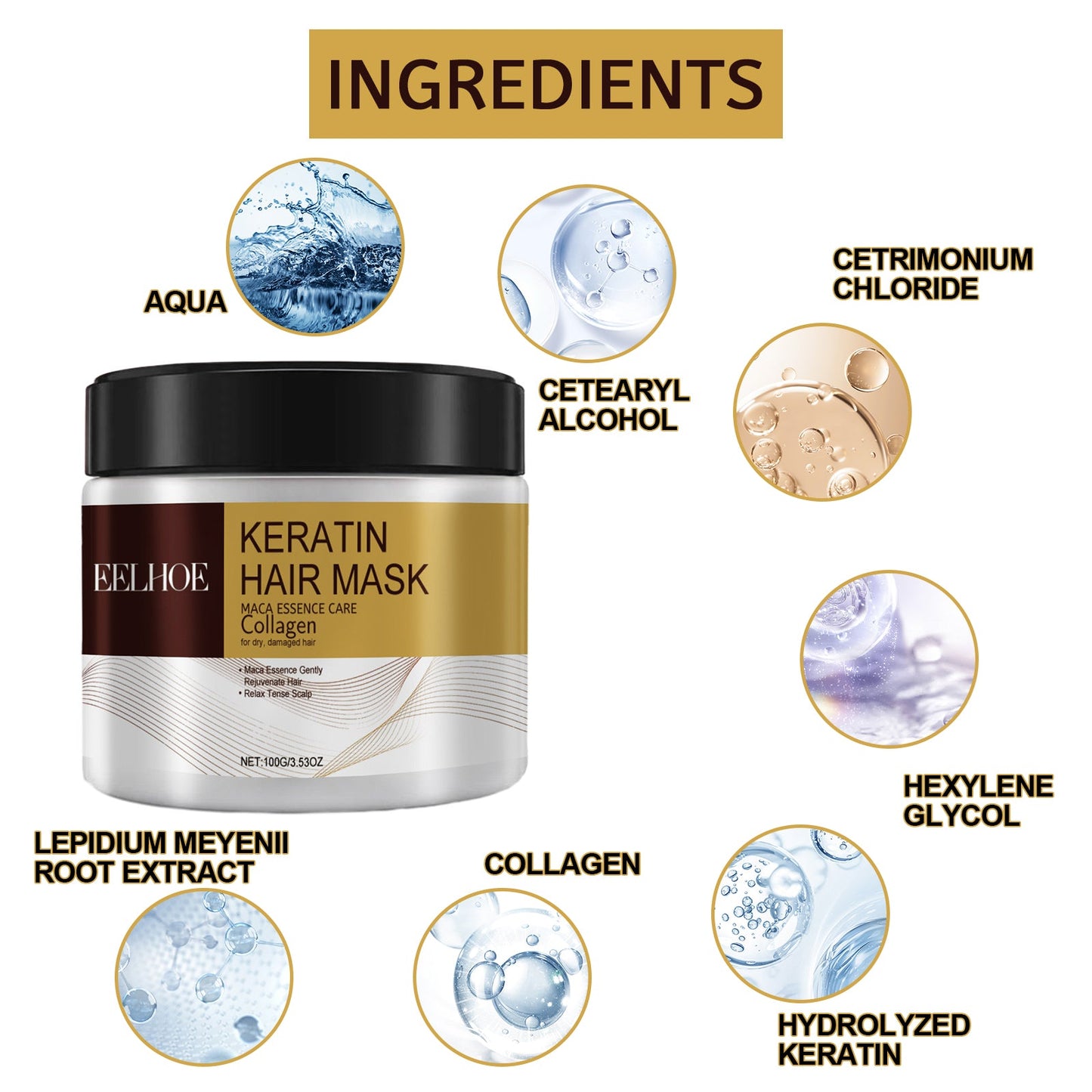 Deep Moisturizing Hair Mask for Damaged Hair Repair