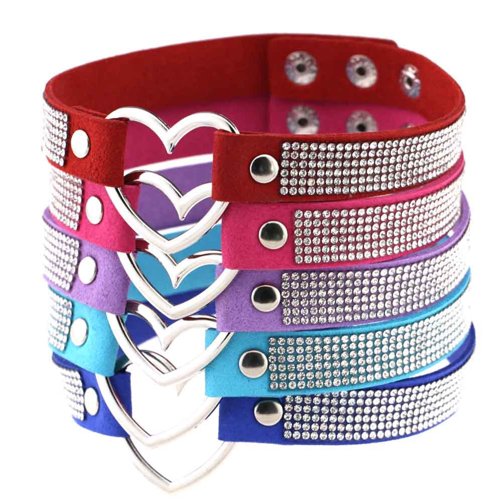 Collar de Rhinestone en Forma de Corazón Harajuku