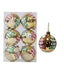 Christmas ball hand drawn pattern Christmas tree pattern decoration plastic electroplated ball decoration - Korvel