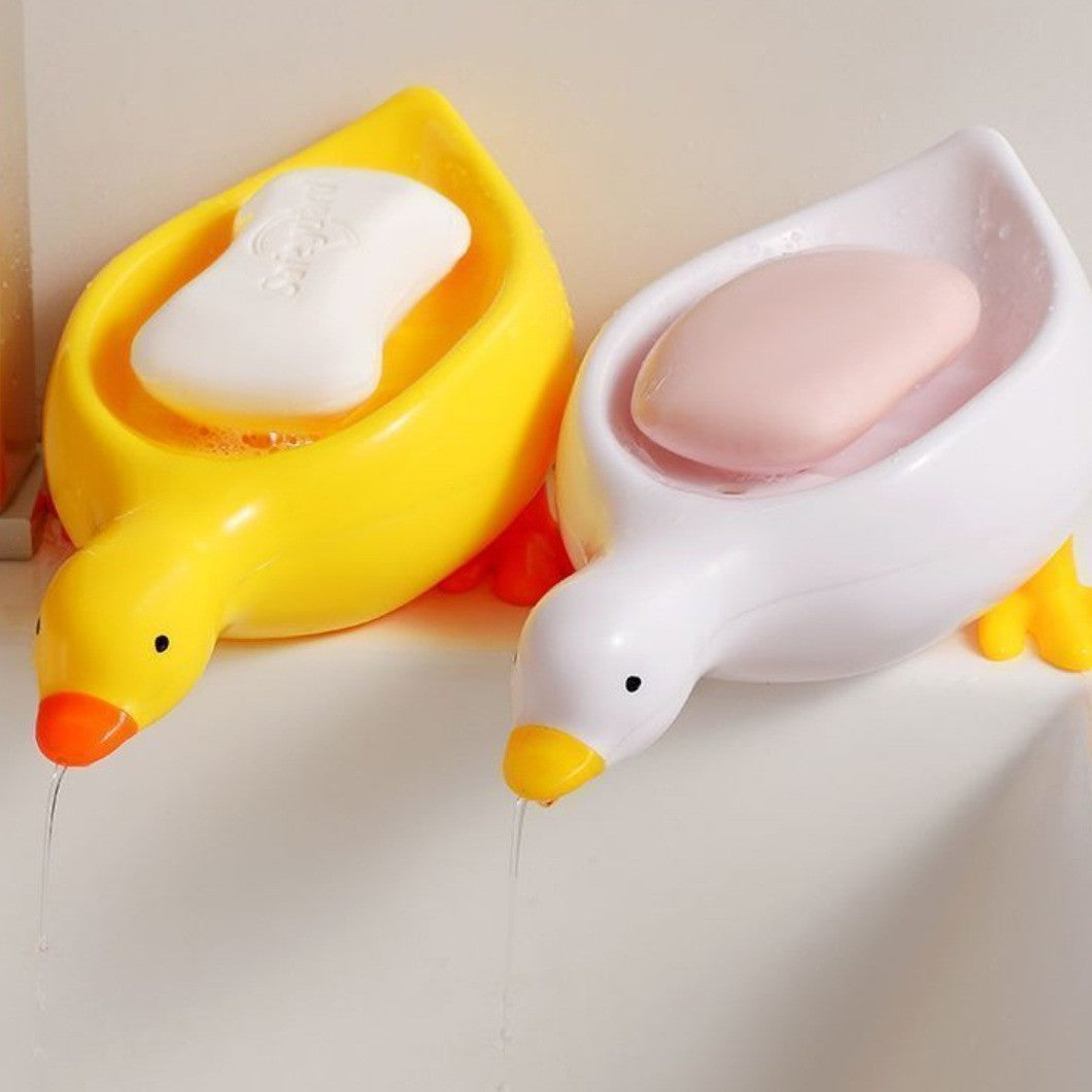 Cute little yellow duck soap box draining toilet sink new soap box - Korvel