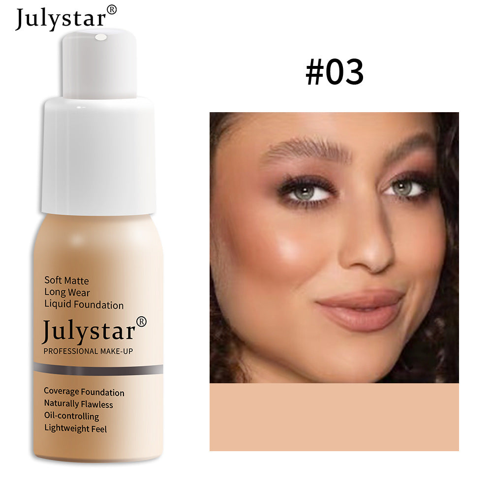Liquid Foundation Concealer Long-Lasting Moisturizing Oil Control BB Cream Foundation Makeup - Korvel