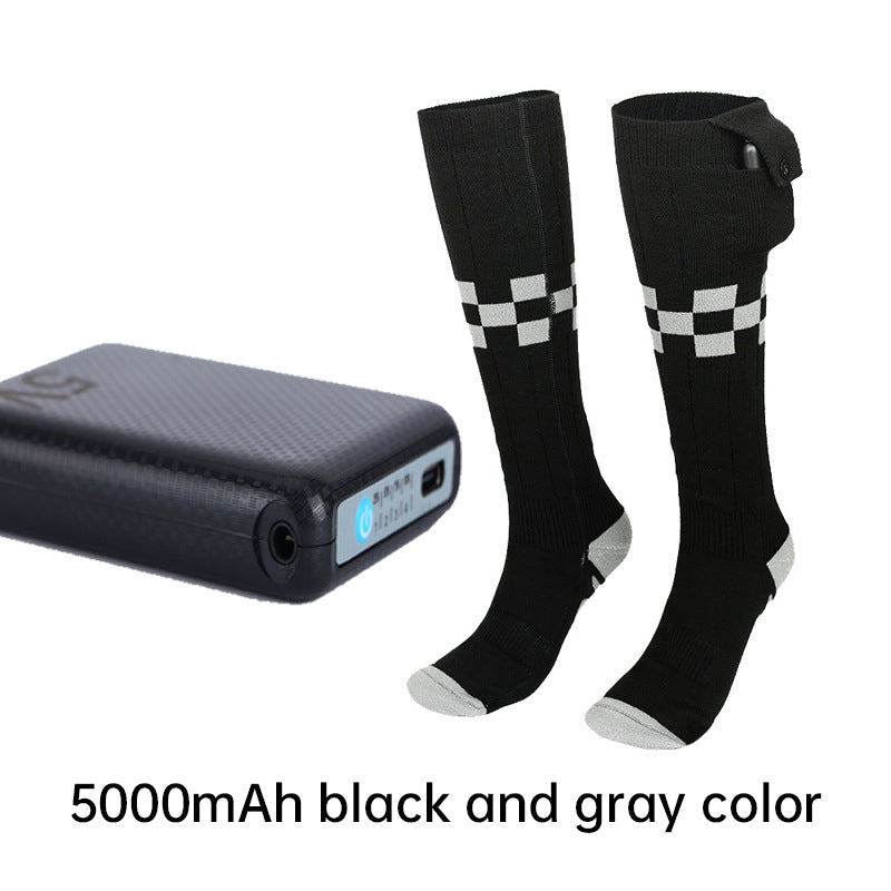 Heated Socks APP Remote Control 6000/5000mAh Rechargeable Battery Winter Thermal Electric Heating Thick Stockings 3 Gears - Korvel