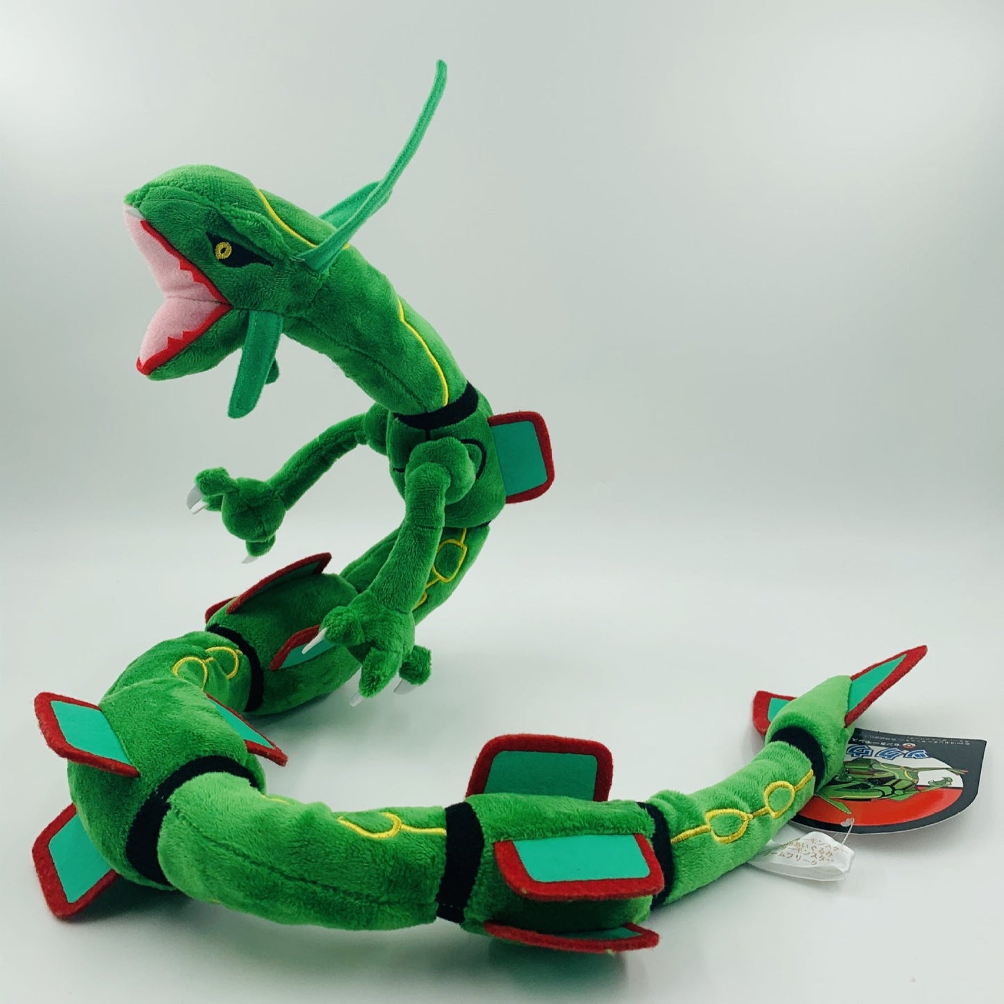 Dragon du ciel en peluche assis de 80 cm - Vert et Noir