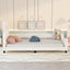 Twin Size Upholstered Daybed with Carton Ears Shaped Headboard  White - Korvel