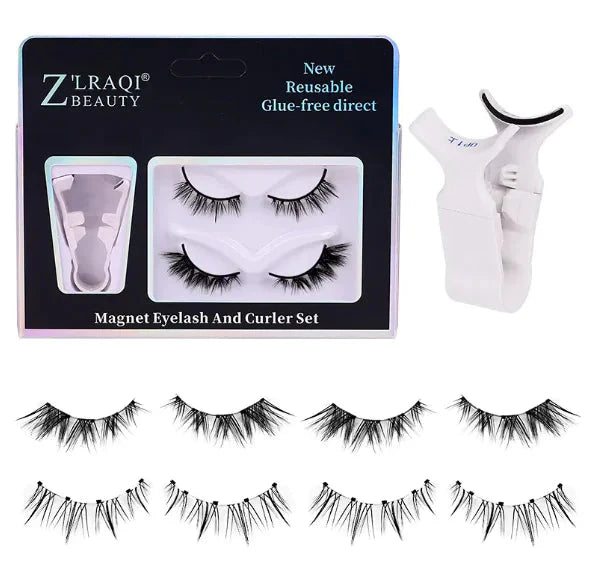 Magnetic Suction False Eyelashes - Non Adhesive & Thick