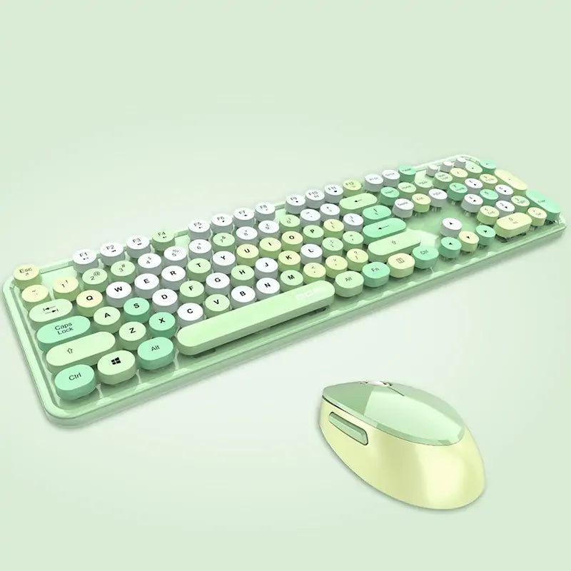 Ensemble de clavier sans fil à touches rondes