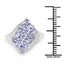 Anillo de Clúster de Tanzanita Genuina de 1.85 Quilates en Plata Esterlina