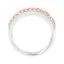 10K White and Rose Gold Diamond Split Shank Infinity Ring - Size 6