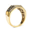 Anillo de Clúster de Diamantes para Hombre en Plata de Ley Baño de Oro de 14K - Talla 10
