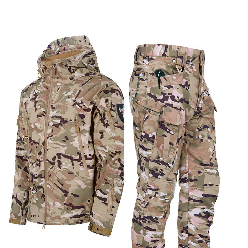 Ruins Russian Camouflage Shark Skin Shell Jacket Suit
