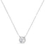 AGS Certified 10K White Gold Diamond Solitaire Pendant Necklace