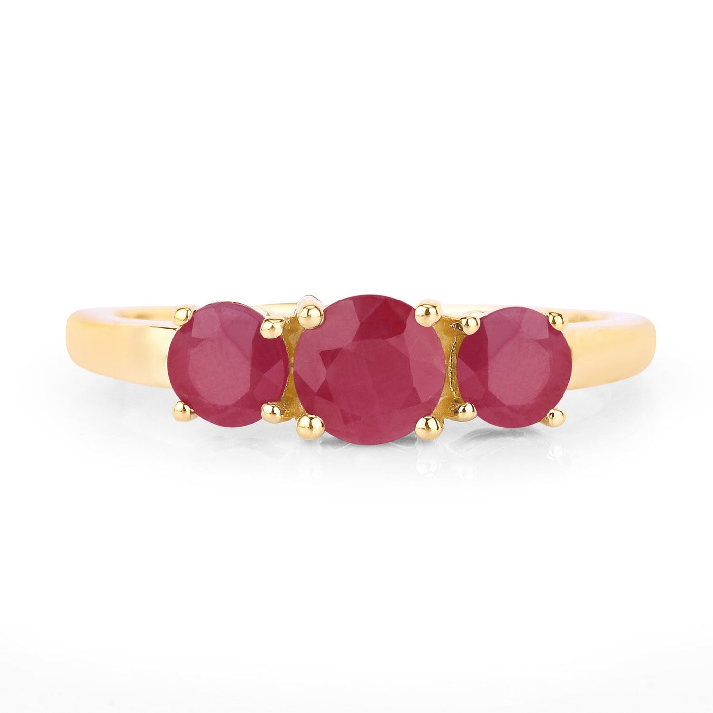 1.15 Carat Genuine Ruby 14K Yellow Gold Engagement Ring