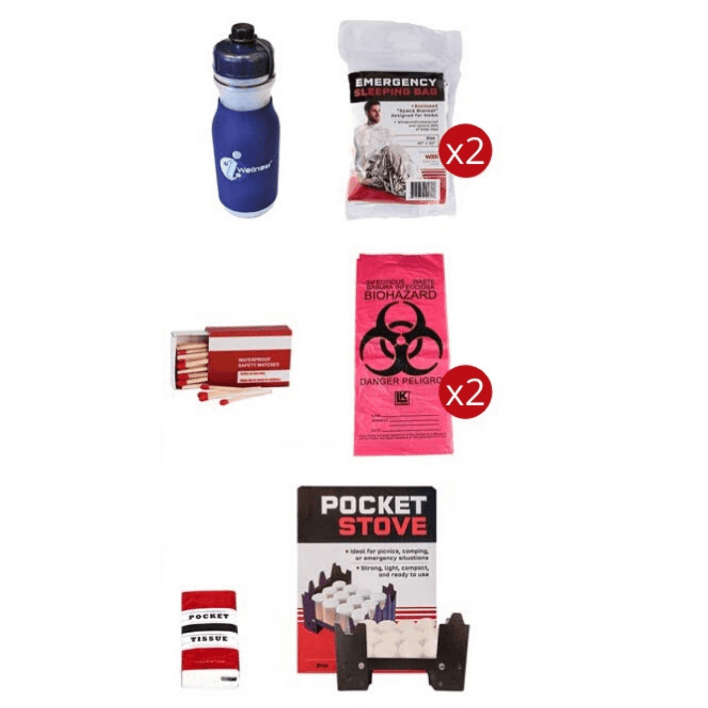 WSK 3-Day Food Storage Emergency Survival Kit with Rolling Bag - Korvel