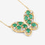1.56 Carat Genuine Emerald and White Zircon Necklace
