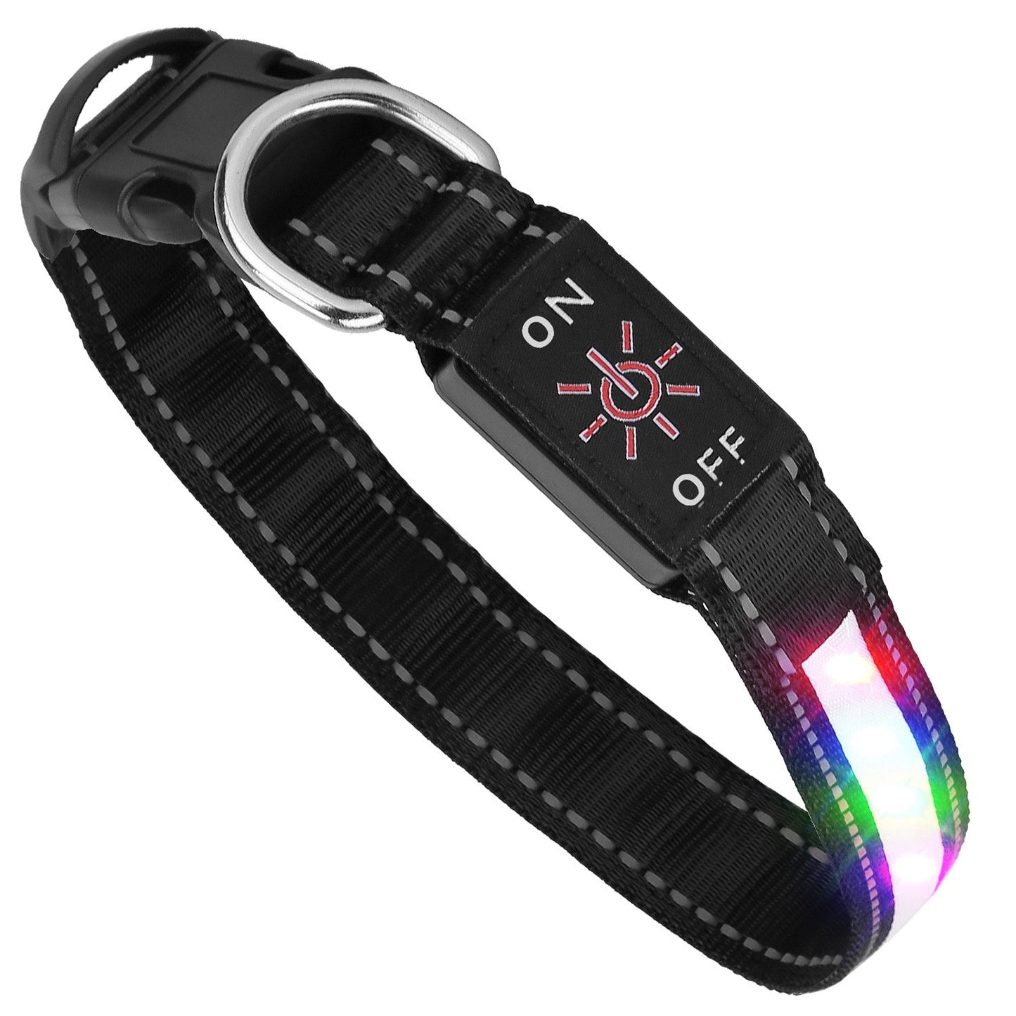 Collier LED Gbruno pour Chien - Collier Lumineux de Sécurité de Nuit avec 9 Couleurs