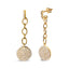 14K Yellow Gold Diamond Dangle Chain Earrings